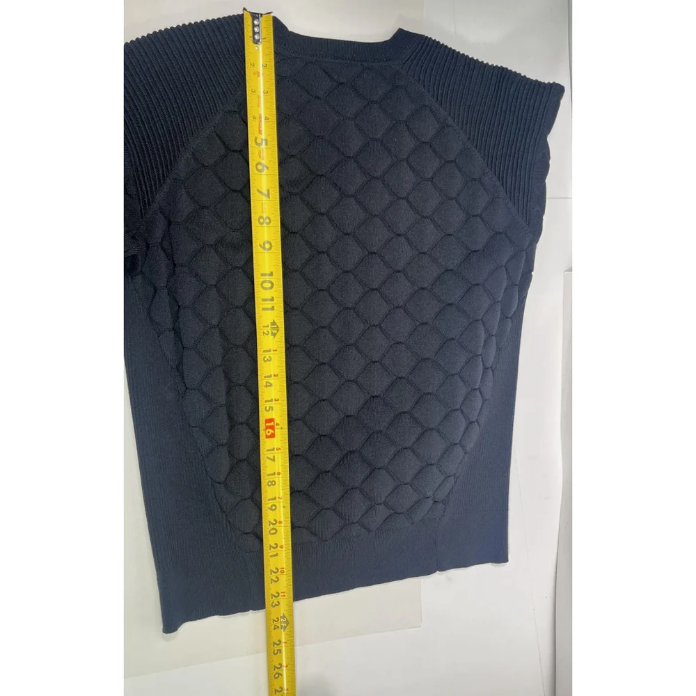 Ted‎ Baker Sweater Womens XS Black Textured Pullover Crewneck Knit Jumper Style